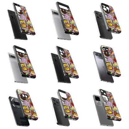 Durable Glass Back Mobile Case for iPhone, Samsung, OnePlus, Google Pixel, Redmi, Vivo, Oppo