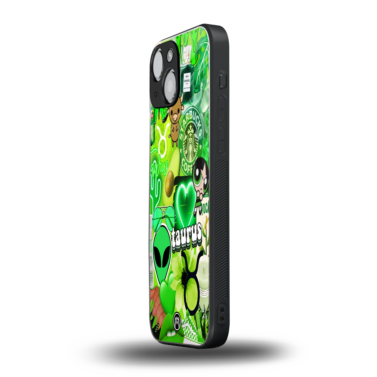 taurus aesthetic collage back phone cover | glass case for iphone 13 mini