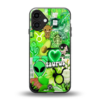 taurus aesthetic collage back phone cover | glass case for iphone 16 plus