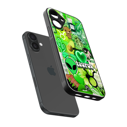 taurus aesthetic collage back phone cover | glass case for iphone 16 plus
