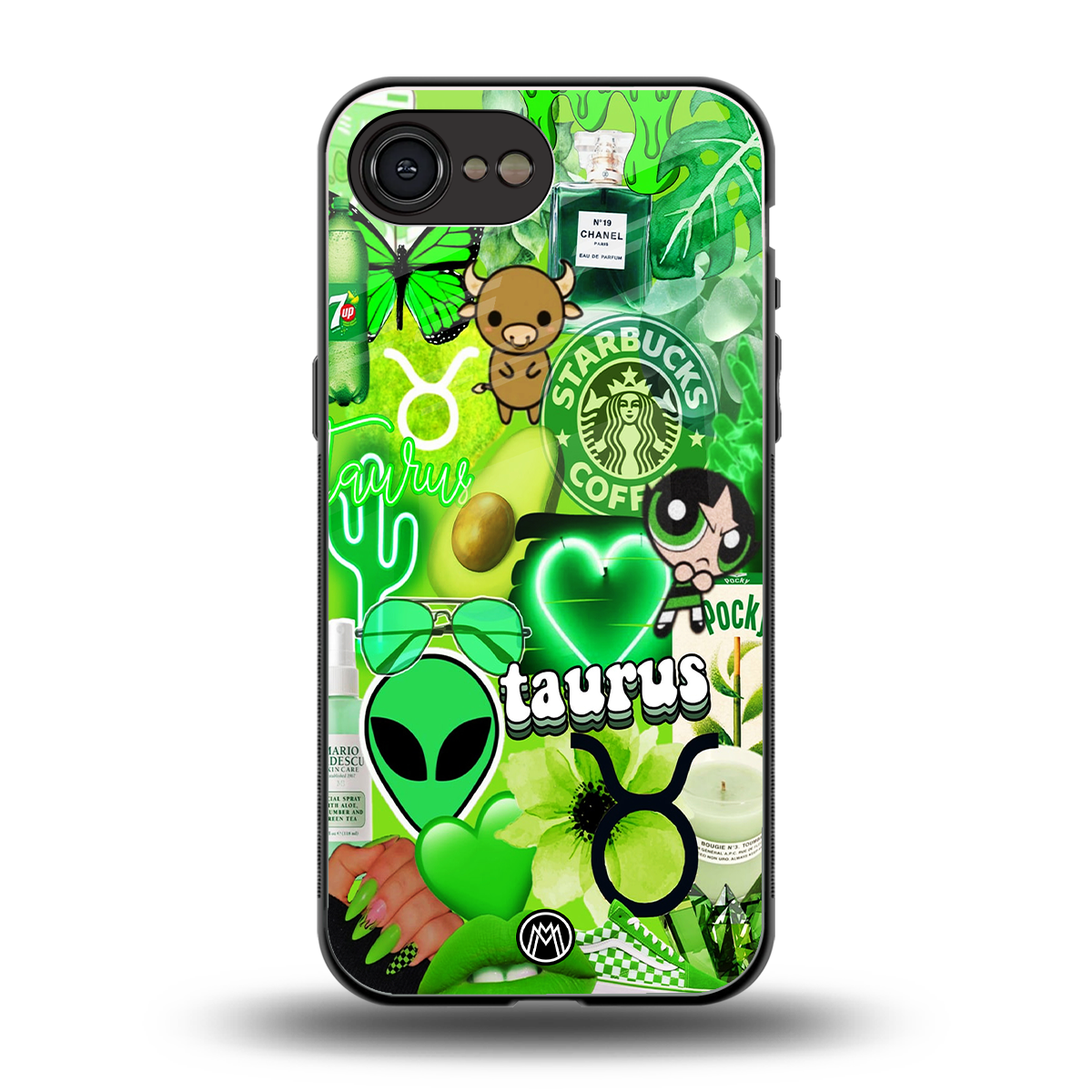 taurus aesthetic collage back phone cover | glass case for iphone 16e