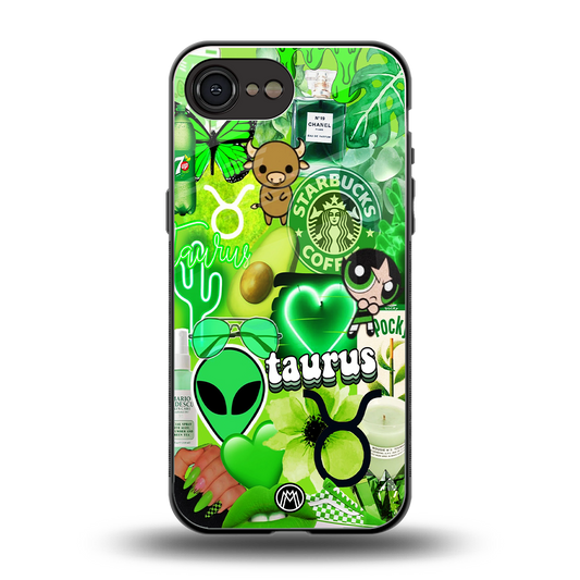 taurus aesthetic collage back phone cover | glass case for iphone 16e