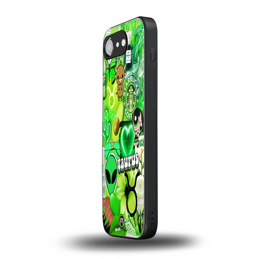 taurus aesthetic collage back phone cover | glass case for iphone 16e
