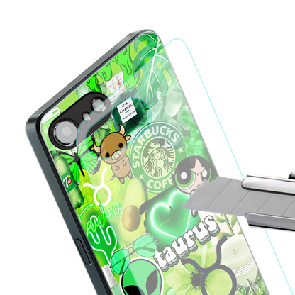 taurus aesthetic collage back phone cover | glass case for iphone 16e