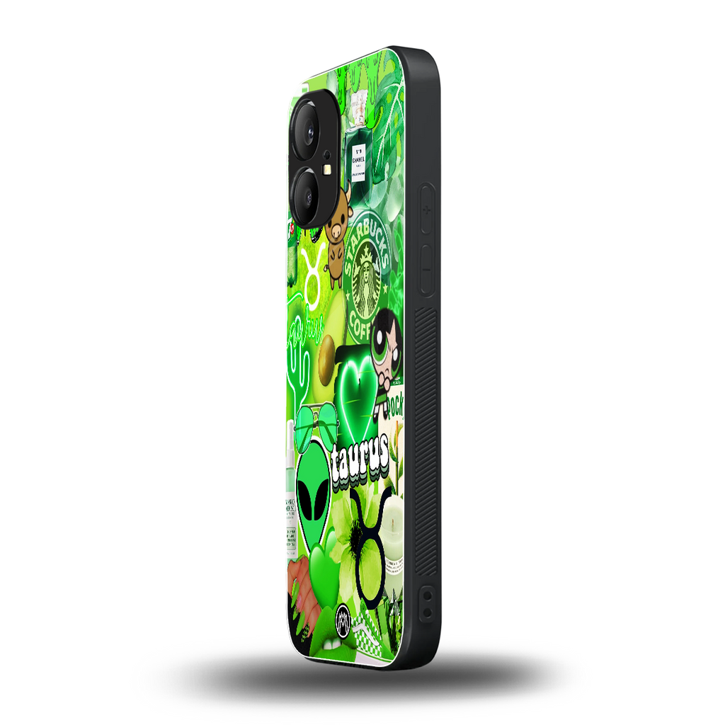 taurus aesthetic collage back phone cover | glass case for nothing phone 1