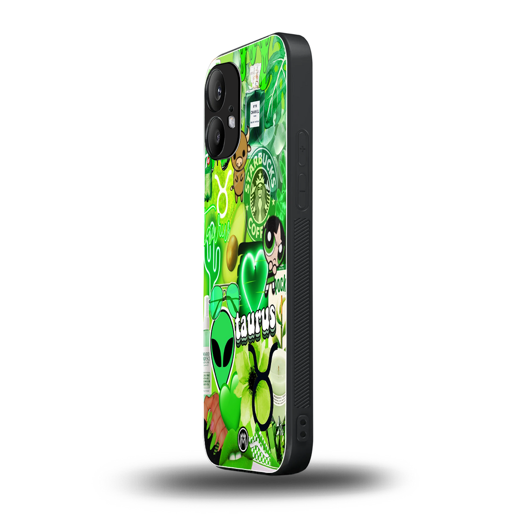 taurus aesthetic collage back phone cover | glass case for nothing phone 2