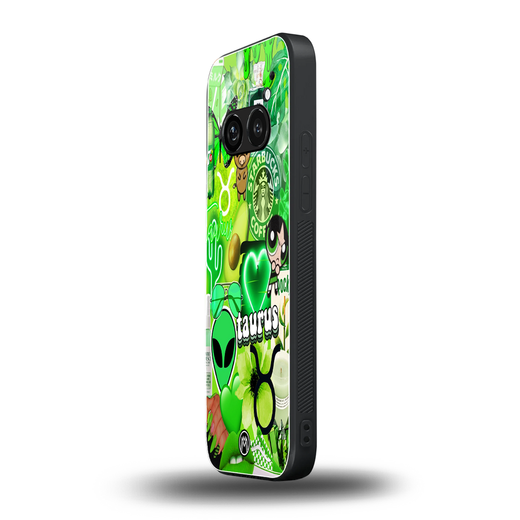 taurus aesthetic collage back phone cover | glass case for nothing phone 2a