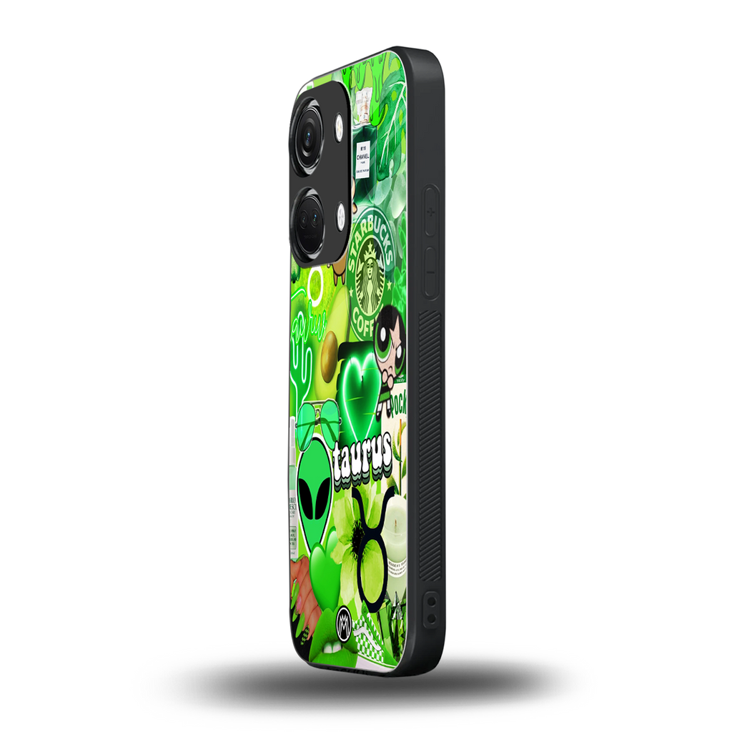 taurus aesthetic collage back phone cover | glass case for oneplus nord 3