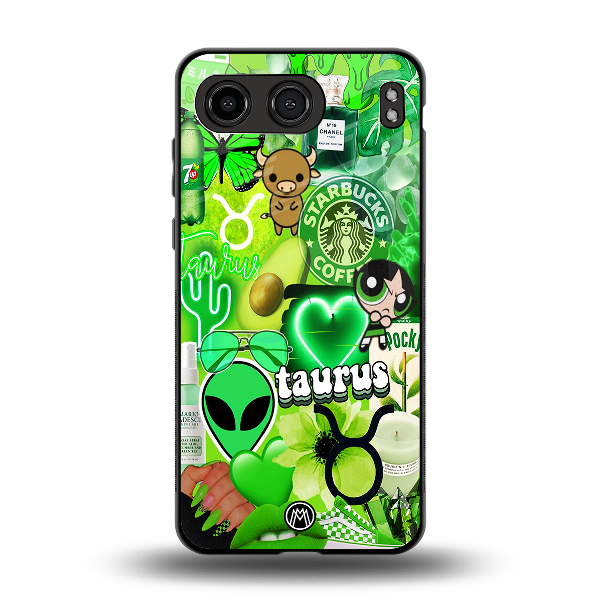 taurus aesthetic collage back phone cover | glass case for oneplus nord 4