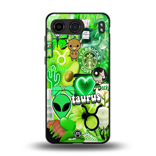 taurus aesthetic collage back phone cover | glass case for oneplus nord 4