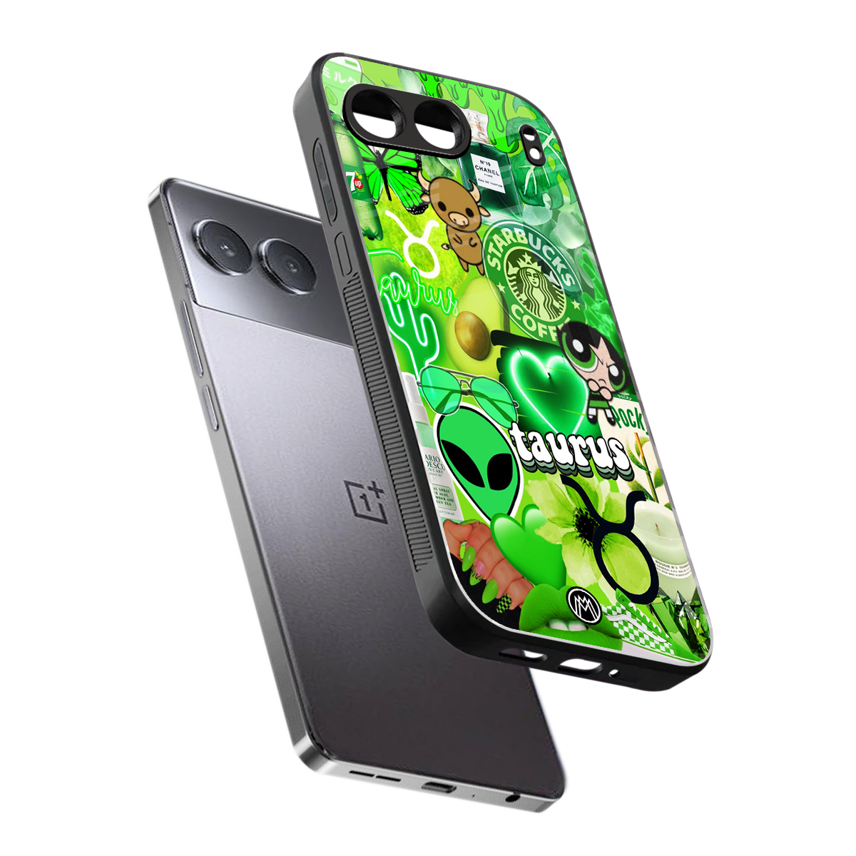 taurus aesthetic collage back phone cover | glass case for oneplus nord 4