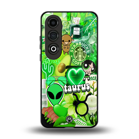 taurus aesthetic collage back phone cover | glass case for oneplus nord ce 4