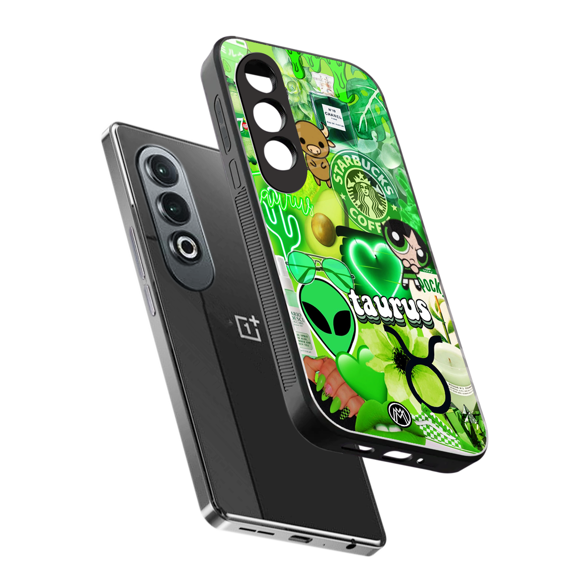taurus aesthetic collage back phone cover | glass case for oneplus nord ce 4