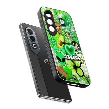 taurus aesthetic collage back phone cover | glass case for oneplus nord ce 4