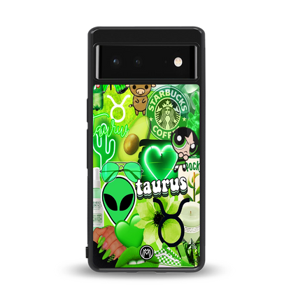 taurus aesthetic collage back phone cover | glass case for Google Pixel 6A