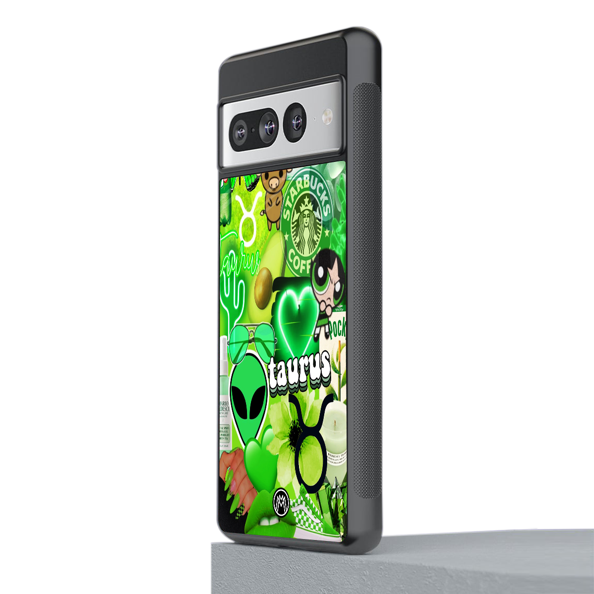 taurus aesthetic collage back phone cover | glass case for google pixel 7 pro