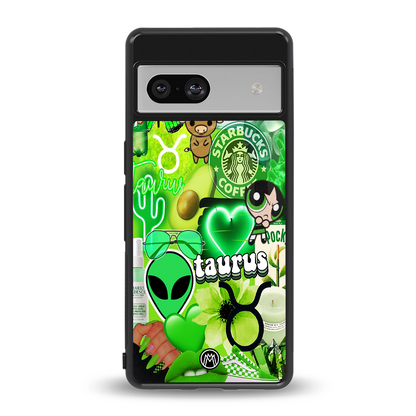 taurus aesthetic collage back phone cover | glass case for Google Pixel 7