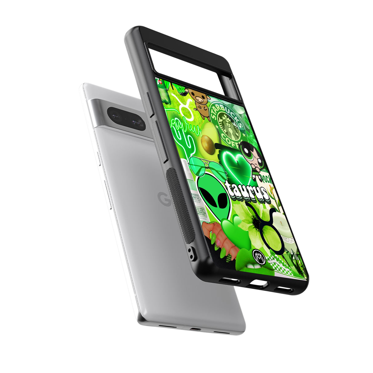 taurus aesthetic collage back phone cover | glass case for Google Pixel 7
