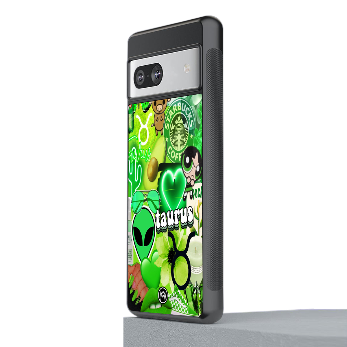 taurus aesthetic collage back phone cover | glass case for Google Pixel 7