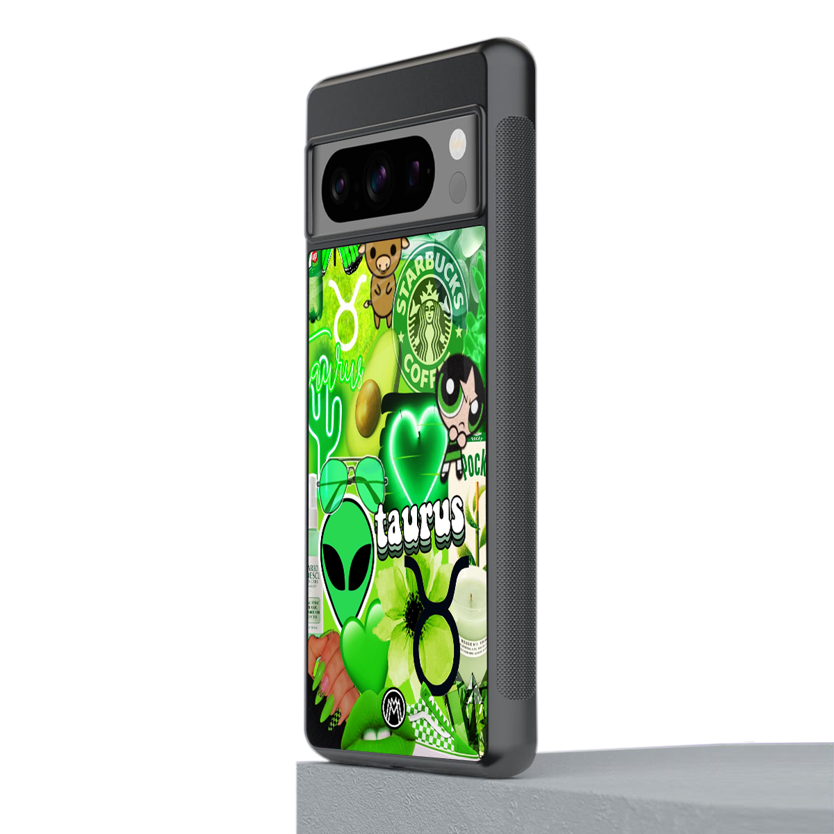 taurus aesthetic collage back phone cover | glass case for google pixel 8 pro