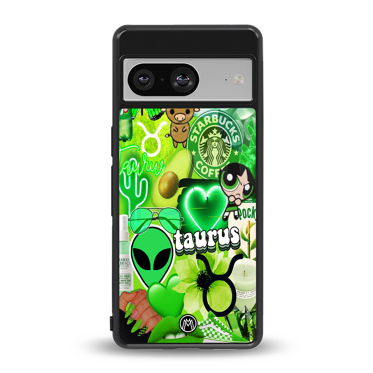 taurus aesthetic collage back phone cover | glass case for Google Pixel 8