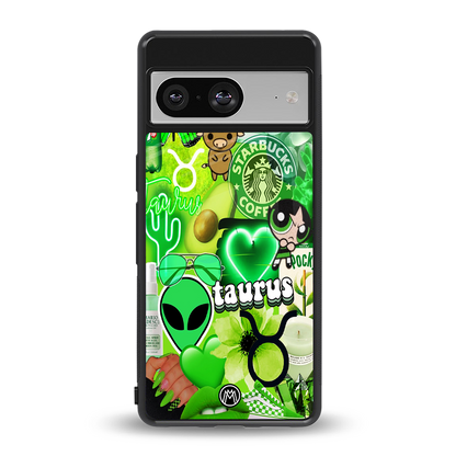 taurus aesthetic collage back phone cover | glass case for Google Pixel 8
