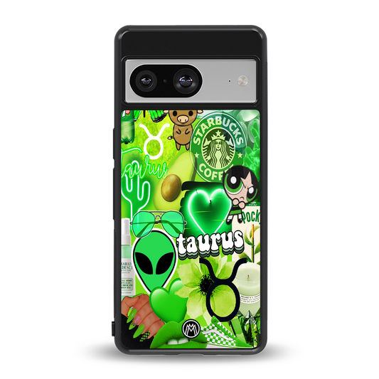 taurus aesthetic collage back phone cover | glass case for Google Pixel 8