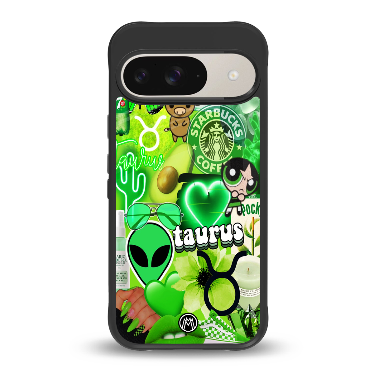 taurus aesthetic collage back phone cover | glass case for google pixel 9