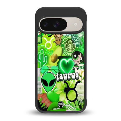 taurus aesthetic collage back phone cover | glass case for google pixel 9