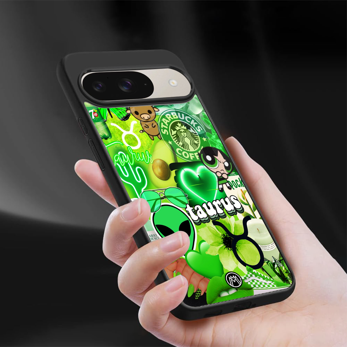 taurus aesthetic collage back phone cover | glass case for google pixel 9