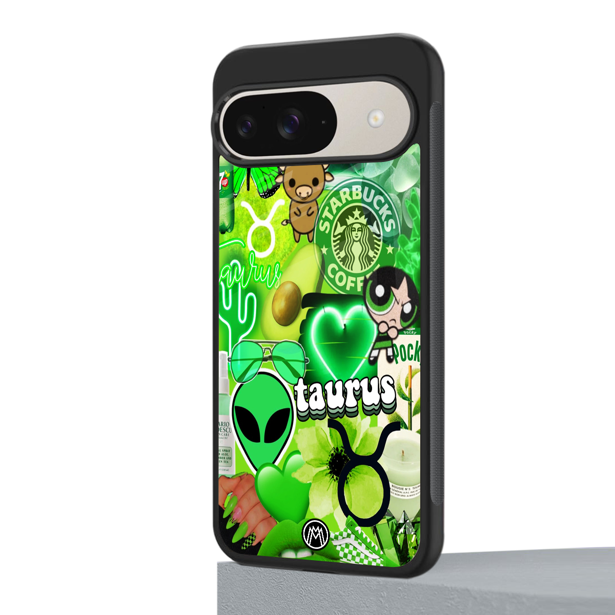 taurus aesthetic collage back phone cover | glass case for google pixel 9