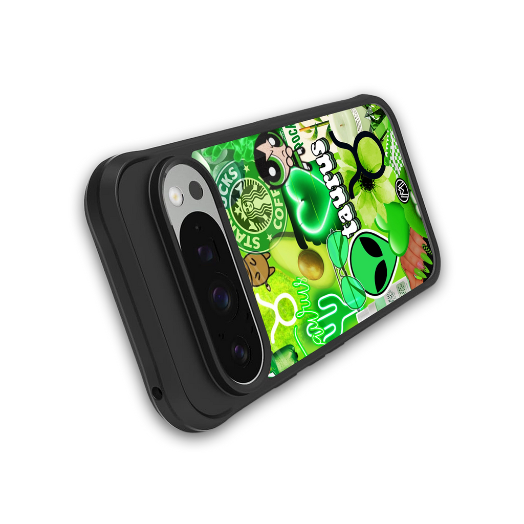 taurus aesthetic collage back phone cover | glass case for google pixel 9 pro