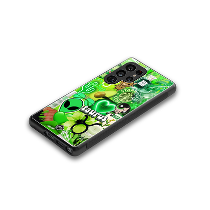 taurus aesthetic collage back phone cover | glass case for samsung galaxy s25 ultra