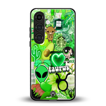 taurus aesthetic collage back phone cover | glass case for samsung galaxy s23 plus