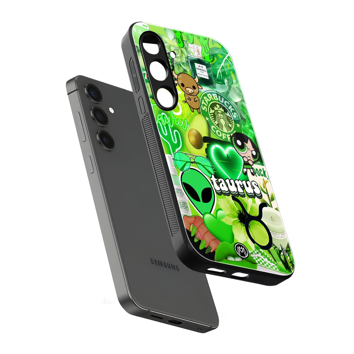 taurus aesthetic collage back phone cover | glass case for samsung galaxy s25