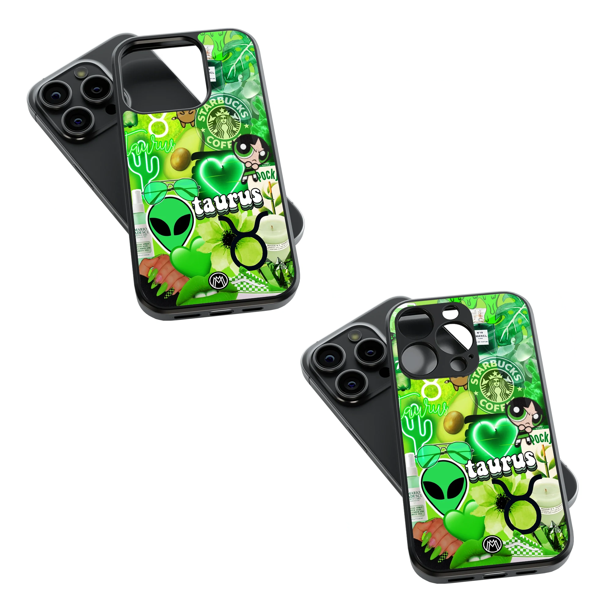 Trendy Glass Back Mobile Case for iPhone, Samsung, Redmi, OnePlus, Google Pixel, Motorola