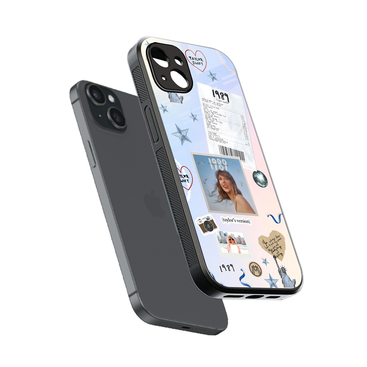 taylor mix back phone cover | glass case for iphone 15 plus