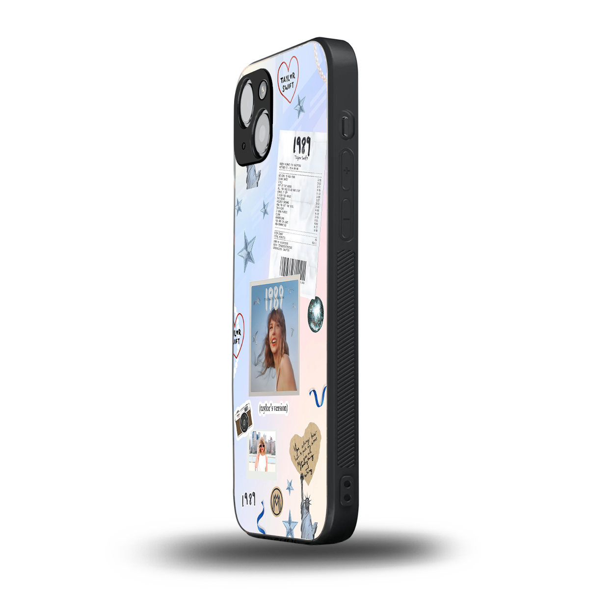 taylor mix back phone cover | glass case for iphone 15 plus