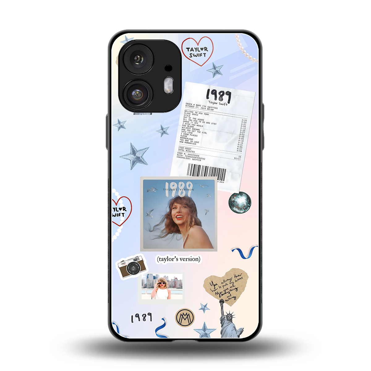 taylor mix back phone cover | glass case for nothing phone 2
