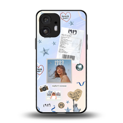 taylor mix back phone cover | glass case for nothing phone 2