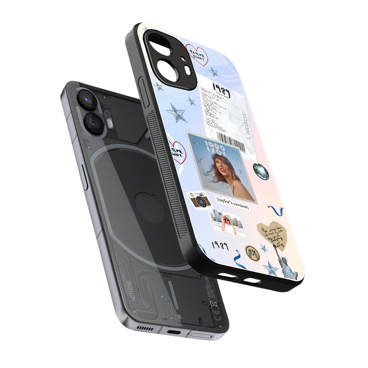 taylor mix back phone cover | glass case for nothing phone 2
