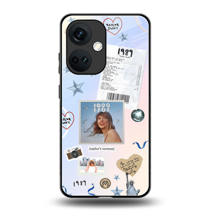 taylor mix back phone cover | glass case for oneplus nord ce 3