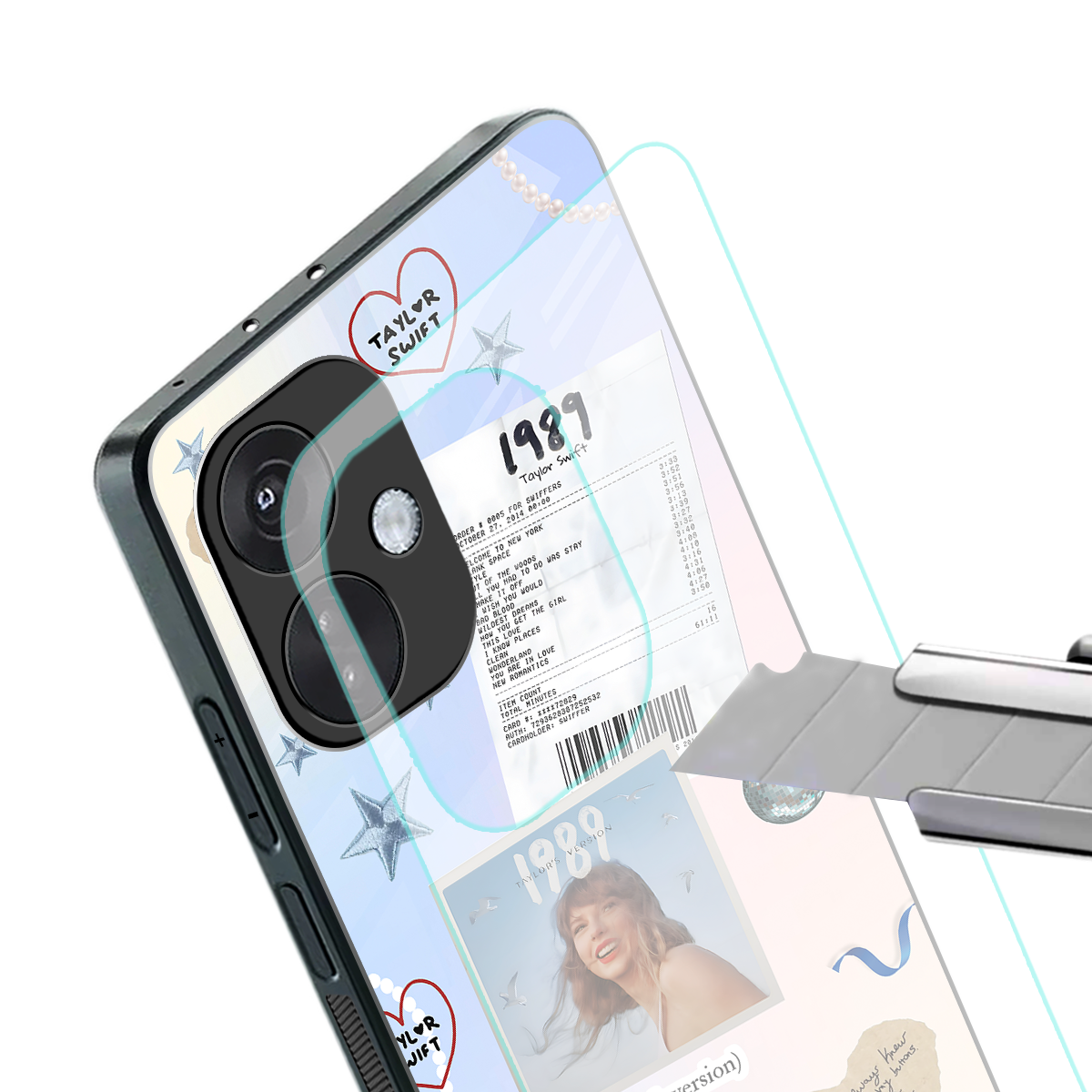 taylor mix back phone cover | glass case for oneplus nord ce 3