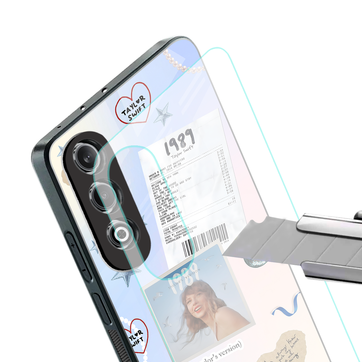 taylor mix back phone cover | glass case for oneplus nord ce 4