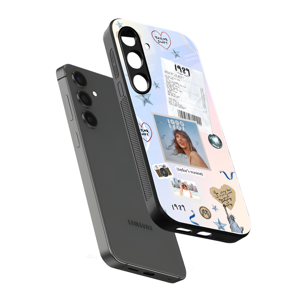 taylor mix back phone cover | glass case for samsung galaxy s23 plus