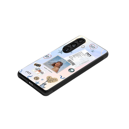 taylor mix back phone cover | glass case for samsung galaxy s23 plus