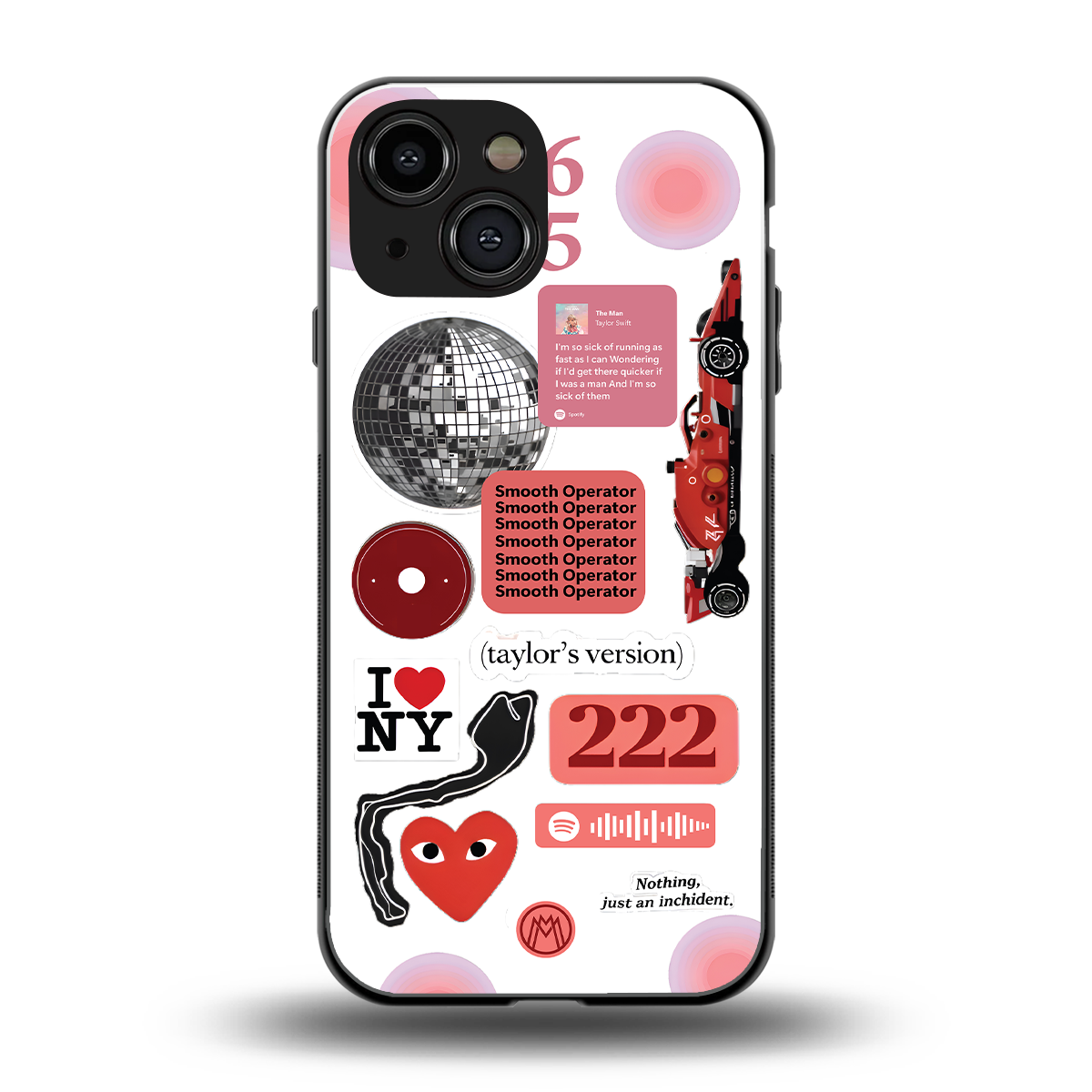 taylor swift fusion back phone cover | glass case for iphone 13 mini