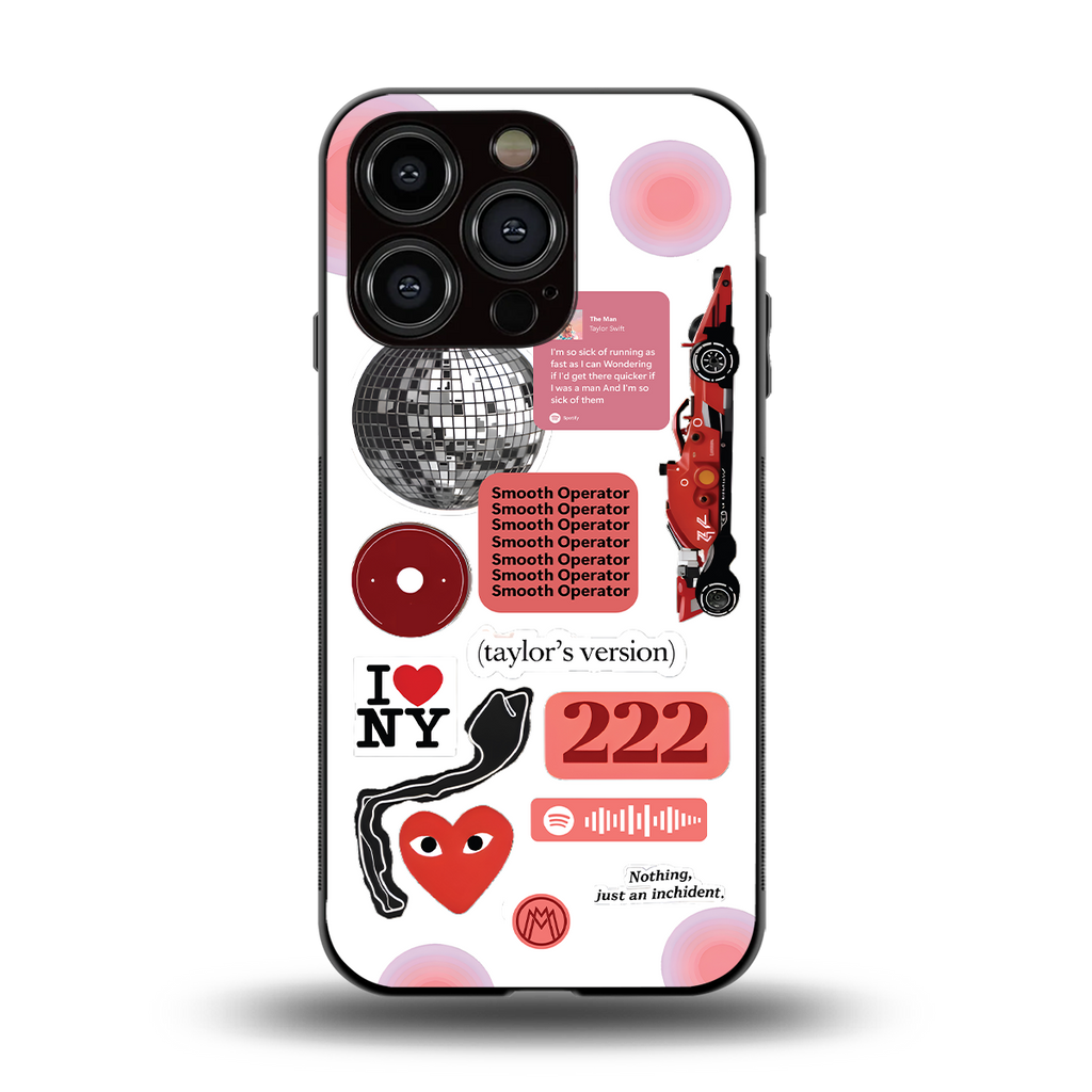taylor swift fusion back phone cover | glass case for iphone 13 pro