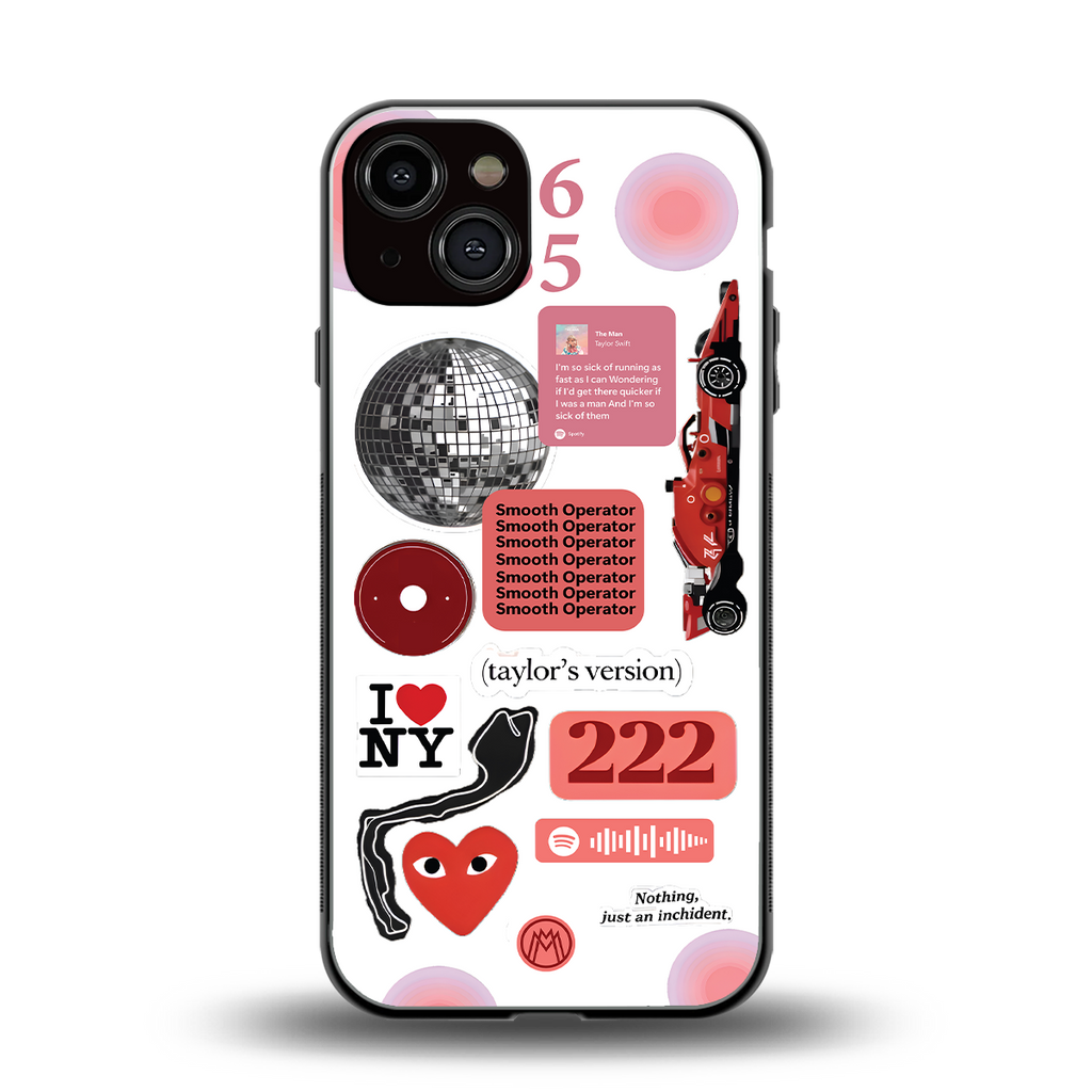 taylor swift fusion back phone cover | glass case for iphone 13