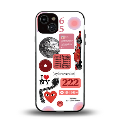 taylor swift fusion back phone cover | glass case for iphone 13